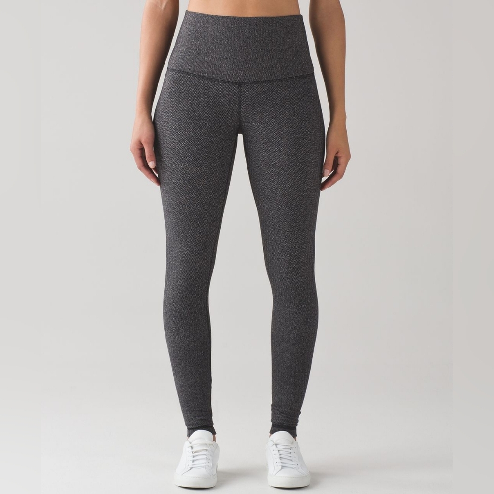 LULULEMON heather herringbone leggings size 4 - Picture 1 of 6